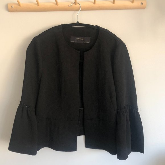 Zara Cropped 3/4 Blazer - Picture 1 of 5